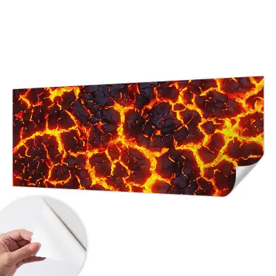 Selbstklebende Fototapete fürs Kinderzimmer mit Motiv 'Starkes Magma'