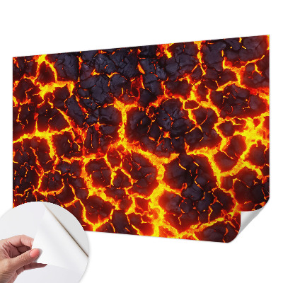 Selbstklebende Fototapete fürs Kinderzimmer Starkes Magma