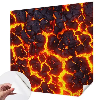 Selbstklebende Fototapete fürs Kinderzimmer mit Motiv 'Starkes Magma'