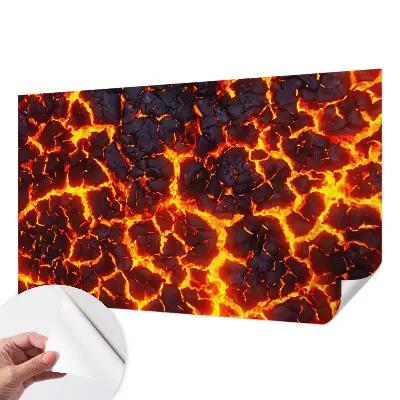 Selbstklebende Fototapete fürs Kinderzimmer mit Motiv 'Starkes Magma'