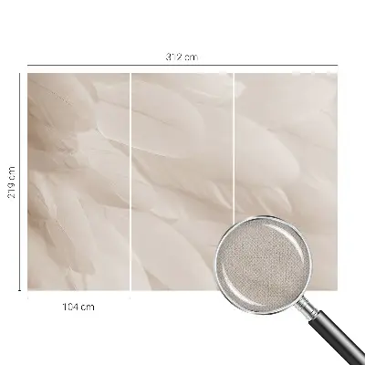 Fototapete in 3D-Optik mit ätherischem Federdesign