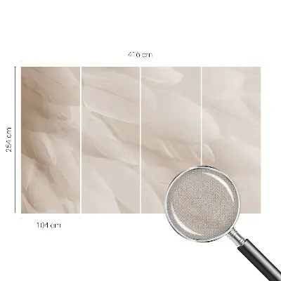 Fototapete in 3D-Optik mit ätherischem Federdesign