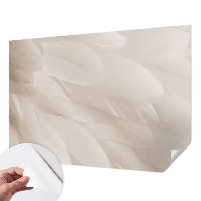 Fototapete in 3D-Optik mit ätherischem Federdesign