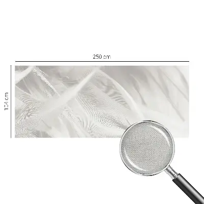 27D-Fototapete fürs Wohnzimmer mit feinen Federn als Motiv