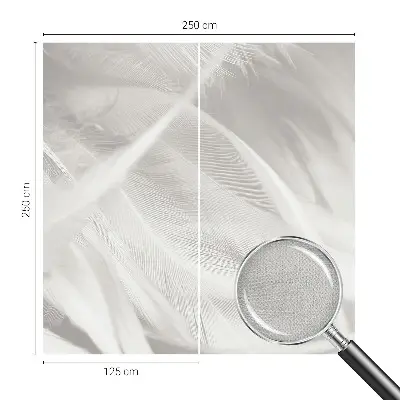 27D-Fototapete fürs Wohnzimmer mit feinen Federn als Motiv
