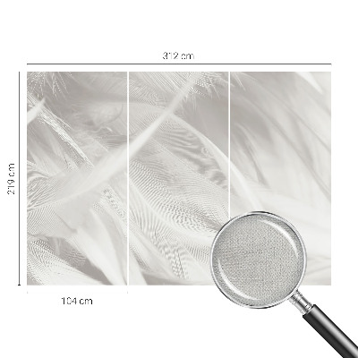 27D-Fototapete fürs Wohnzimmer Feine Federn