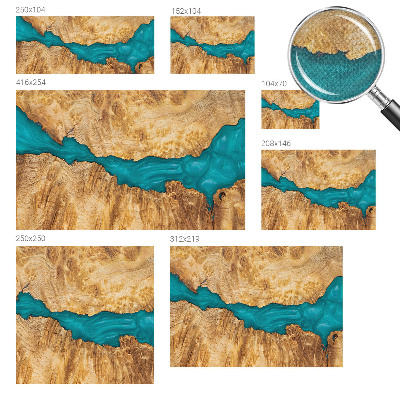 Moderne Fototapete nach Maß Holz und Harz