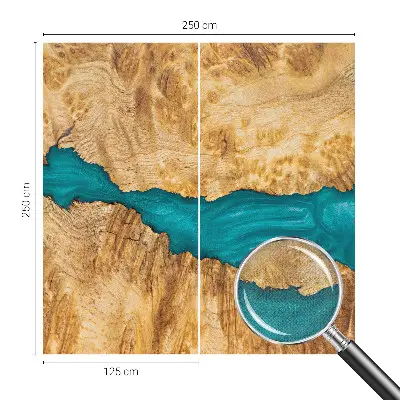Moderne Fototapete nach Maß mit Holz- und Harzoptik