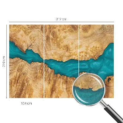 Moderne Fototapete nach Maß mit Holz- und Harzoptik