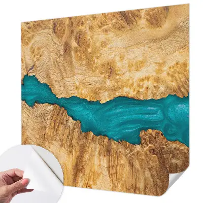 Moderne Fototapete nach Maß mit Holz- und Harzoptik