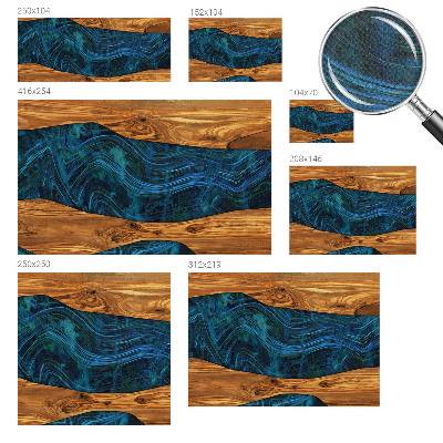 Motivtapete fürs Wohnzimmer Blaues Holz