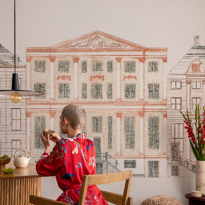 Vintage tapete Klassische Gebäude