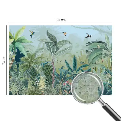 Selbstklebende Fototapete fürs Wohnzimmer mit tropischem Naturmotiv