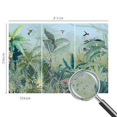 Selbstklebende Fototapete fürs Wohnzimmer Tropische Natur