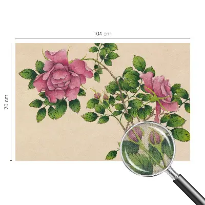 Selbstklebende Fototapete fürs Schlafzimmer mit romantischem Rosenmotiv