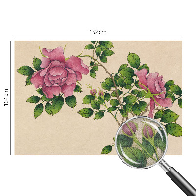 Selbstklebende Fototapete fürs Schlafzimmer Romantische Rosen