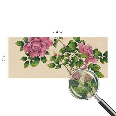 Selbstklebende Fototapete fürs Schlafzimmer mit romantischem Rosenmotiv