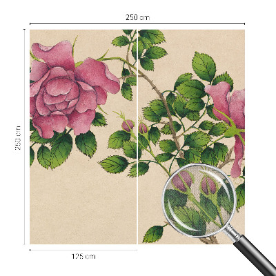 Selbstklebende Fototapete fürs Schlafzimmer Romantische Rosen