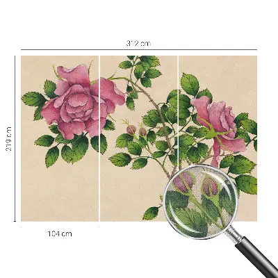 Selbstklebende Fototapete fürs Schlafzimmer mit romantischem Rosenmotiv