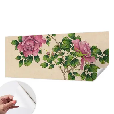 Selbstklebende Fototapete fürs Schlafzimmer mit romantischem Rosenmotiv