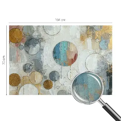 Selbstklebende Fototapete fürs Kinderzimmer mit geometrischen Kreisen