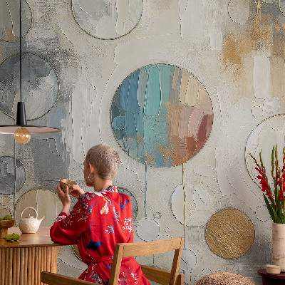 Selbstklebende Fototapete fürs Kinderzimmer Geometrische Kreise