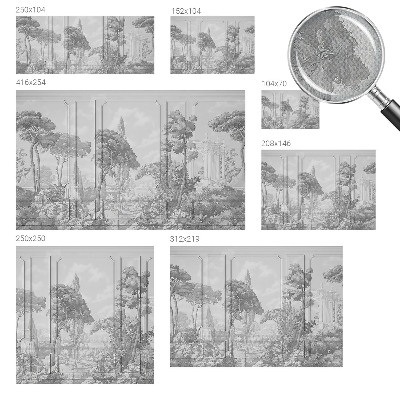 Fototapete in 3D-Optik mit atmosphärischer Naturdarstellung