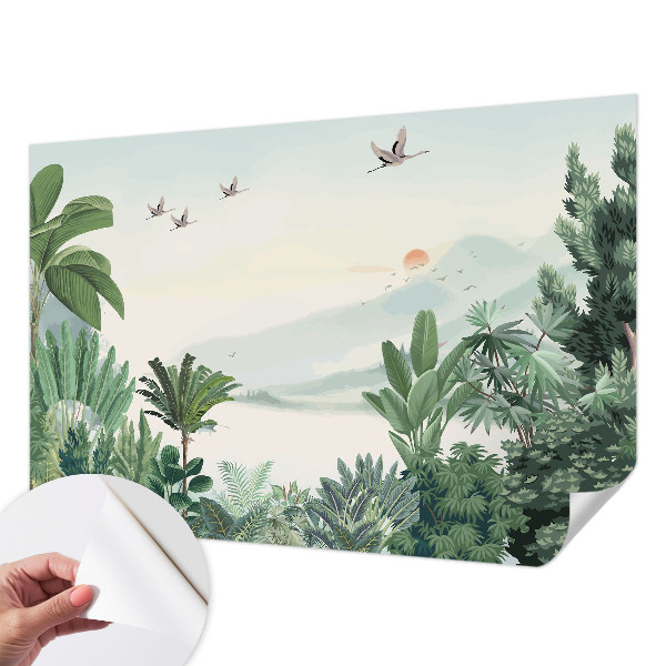 28D-Fototapete fürs Wohnzimmer Tropische Oase