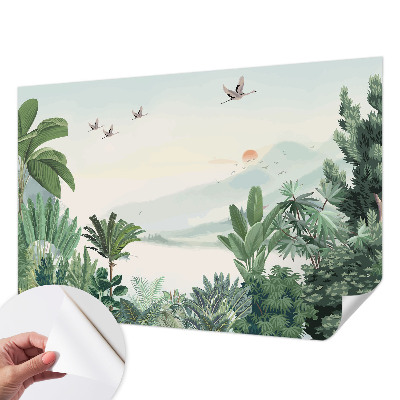 28D-Fototapete fürs Wohnzimmer Tropische Oase