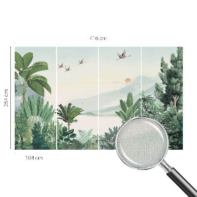 28D-Fototapete fürs Wohnzimmer Tropische Oase