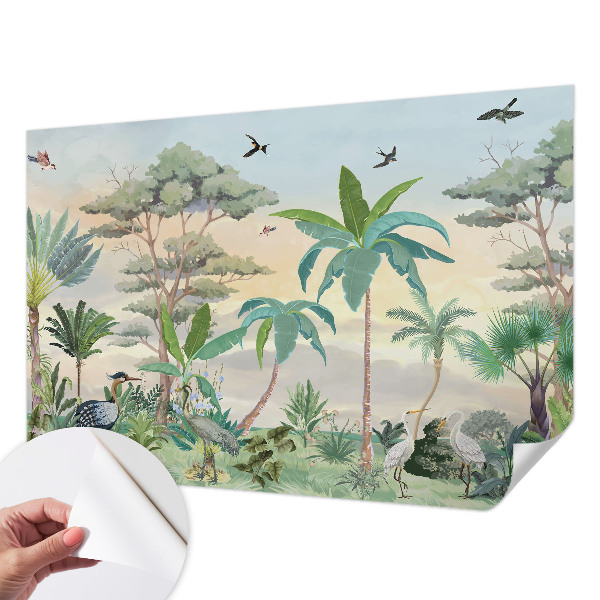 28D-Fototapete fürs Schlafzimmer Exotische Flora