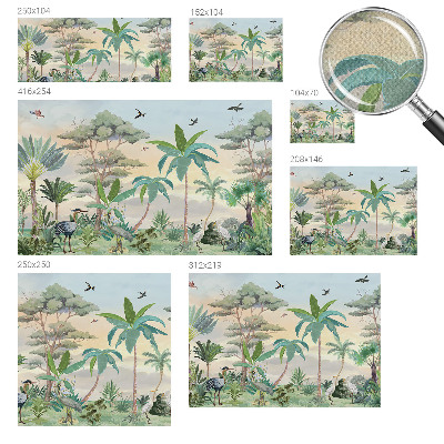 28D-Fototapete fürs Schlafzimmer Exotische Flora