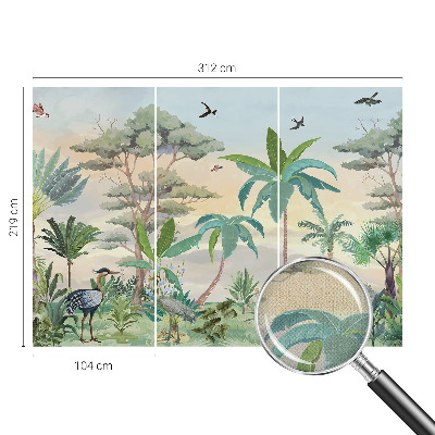 28D-Fototapete fürs Schlafzimmer Exotische Flora