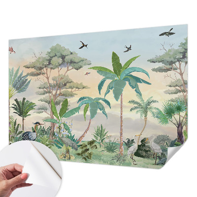 28D-Fototapete fürs Schlafzimmer Exotische Flora