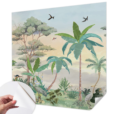 28D-Fototapete fürs Schlafzimmer Exotische Flora