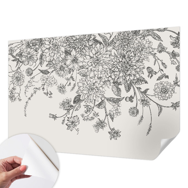 Selbstklebende Fototapete Blumenmuster