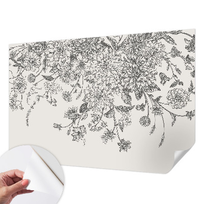 Selbstklebende Fototapete Blumenmuster