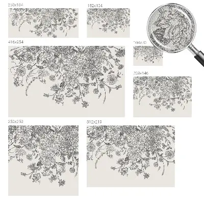 Selbstklebende Fototapete mit Blumenmuster