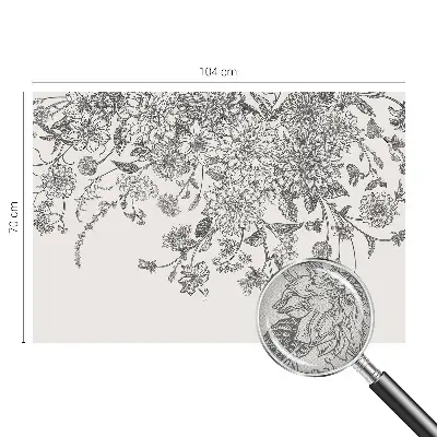 Selbstklebende Fototapete mit Blumenmuster