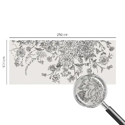 Selbstklebende Fototapete mit Blumenmuster