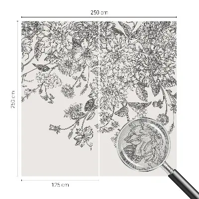 Selbstklebende Fototapete mit Blumenmuster