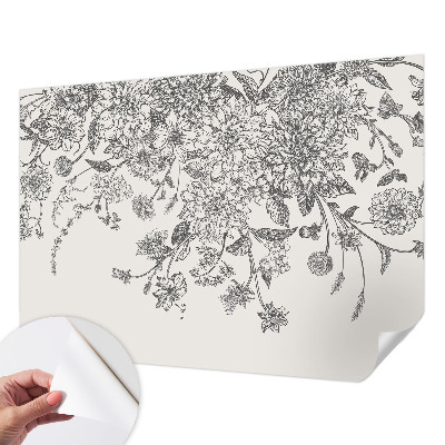 Selbstklebende Fototapete Blumenmuster