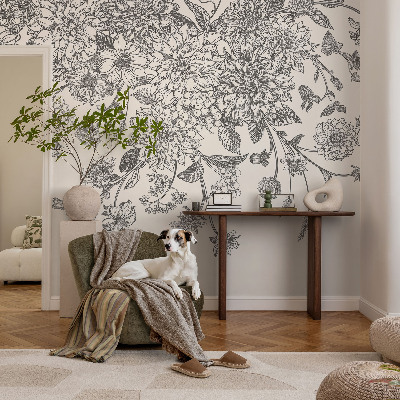 Selbstklebende Fototapete Blumenmuster