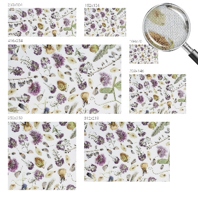 Selbstklebende Fototapete für die Wand Getrocknete Blumen