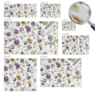 Selbstklebende Fototapete für die Wand mit Motiv getrockneter Blumen