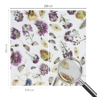 Selbstklebende Fototapete für die Wand Getrocknete Blumen