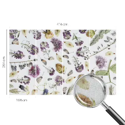 Selbstklebende Fototapete für die Wand mit Motiv getrockneter Blumen
