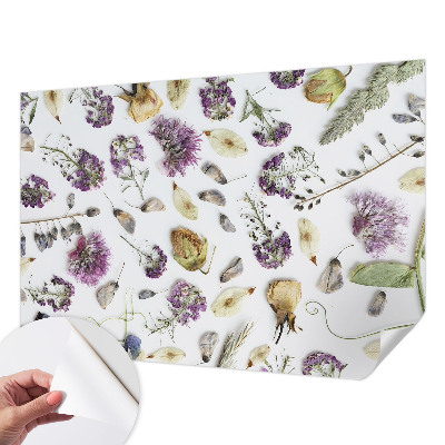 Selbstklebende Fototapete für die Wand Getrocknete Blumen