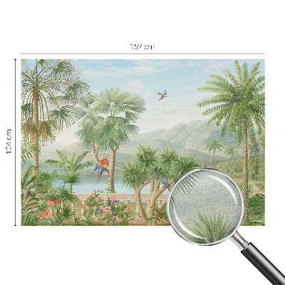 Selbstklebende Fototapete fürs Wohnzimmer mit exotischer Landschaft als Motiv