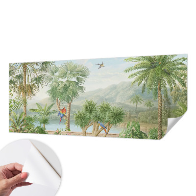 Selbstklebende Fototapete fürs Wohnzimmer mit exotischer Landschaft als Motiv